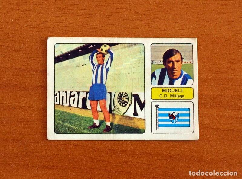 Cromos de F&uacute;tbol: M&aacute;laga - Migueli - Editorial Fher 1973-1974, 73-74 - Nunca pegado