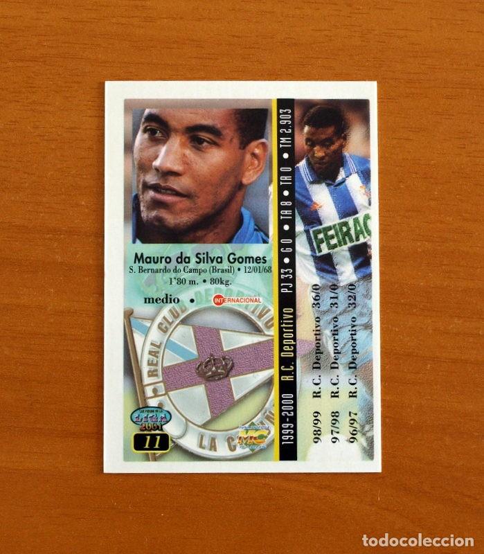 Cromos de F&uacute;tbol: Deportivo de la Coru&ntilde;a - N&ordm; 11, Mauro Silva - Las Fichas de la Liga Mundicromo 2000-2001, 02-01