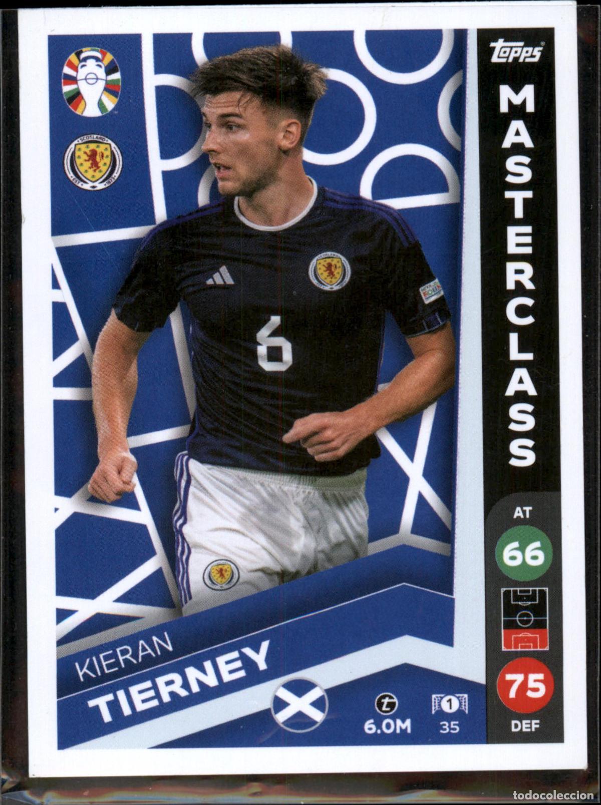 Cromos de F&uacute;tbol: Kieran Tierney Masterclass N&ordm; 35 Escocia Euro 2024 LIDL Topps Match Attax Eurocopa 24