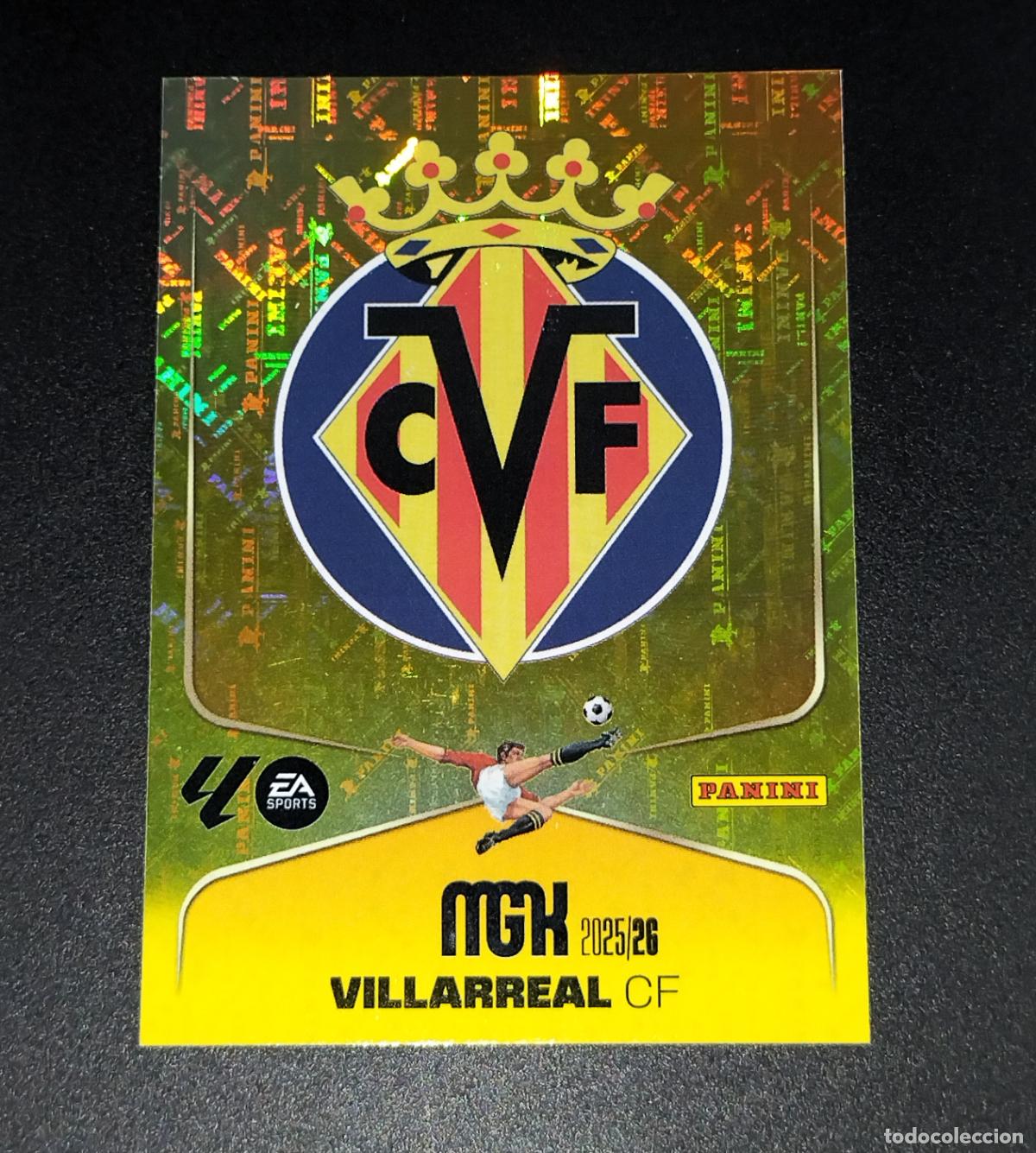 Cromos de F&uacute;tbol: MGK 361 ESCUDO LOGO VILLARREAL CROMOS ALBUM MEGACRACKS LIGA FUTBOL 2025 2026 25 26