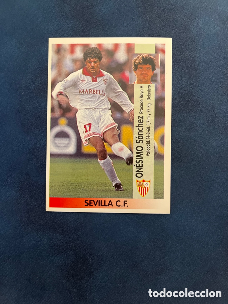 Figurine di Calcio: ONESIMO 222 A SEVILLA C.F. 96 97 PANINI 1996 1997 NUEVO SIN PEGAR CROMO UNIFICO ENVIO