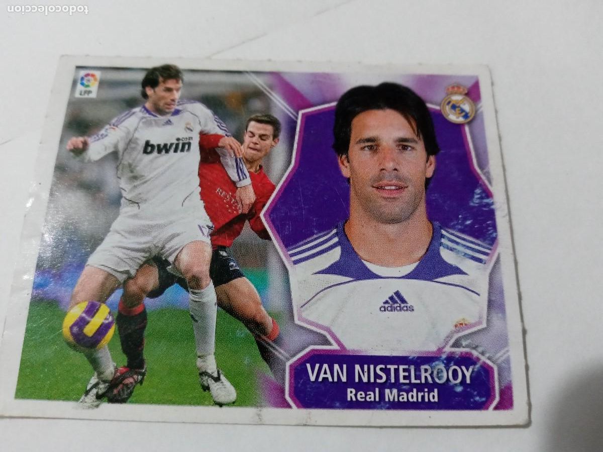 Cromos de F&uacute;tbol: PEGATINA DE FUTBOL , LIGA 2008 - 09: VAN NISTELROOY , REAL MADRID . EDICIONES ESTE