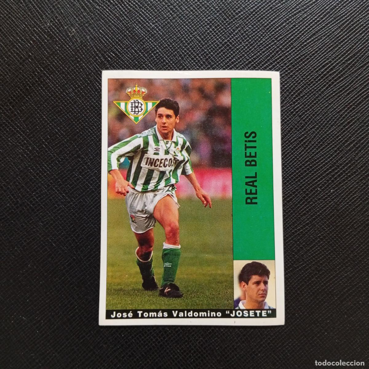 Cromos de F&uacute;tbol: JOSETE REAL BETIS PANINI 1995 1996 CROMO FUTBOL LIGA 95 96 - SIN PEGAR - A168 PG253
