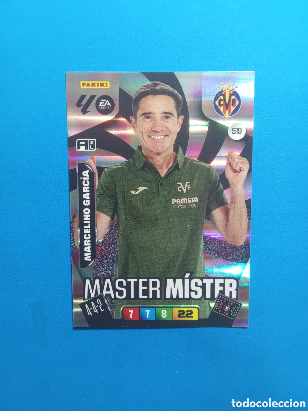 Cromos de F&uacute;tbol: CROMO 519 MARCELINO VILLARREAL NUEVO MASTER MISTER ENTRENADOR ADRENALYN 25-26