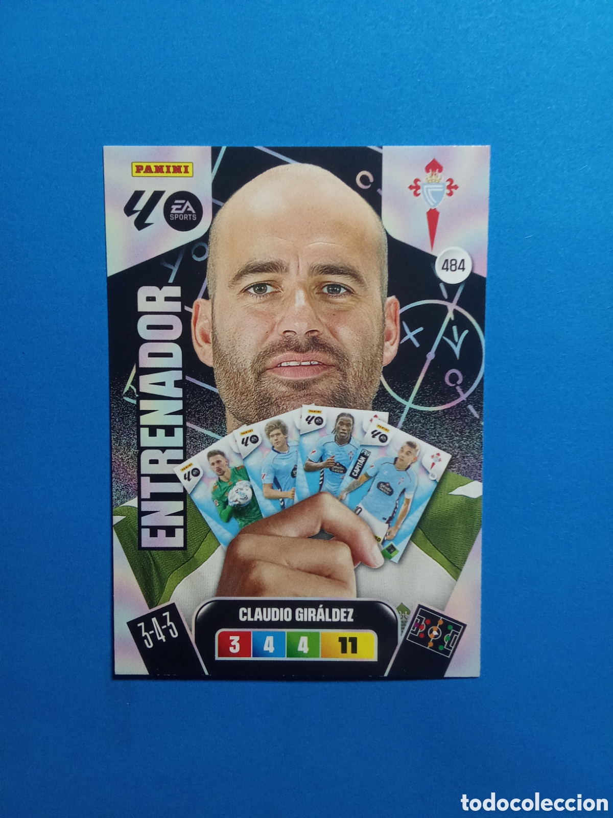 Cromos de F&uacute;tbol: CROMO 484 CLAUDIO GIRALDEZ CELTA ENTRENADOR ADRENALYN 25-26
