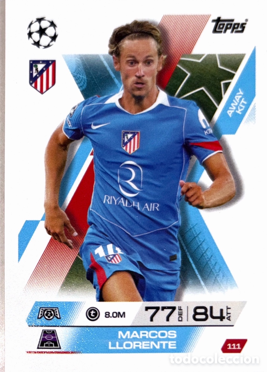Fu&szlig;ball-Sticker: 111. Marcos Llorente - Atl&eacute;tico de Madrid - (MATCH ATTAX EXTRA CHAMPIONS LEAGUE 2025/26) TOPPS