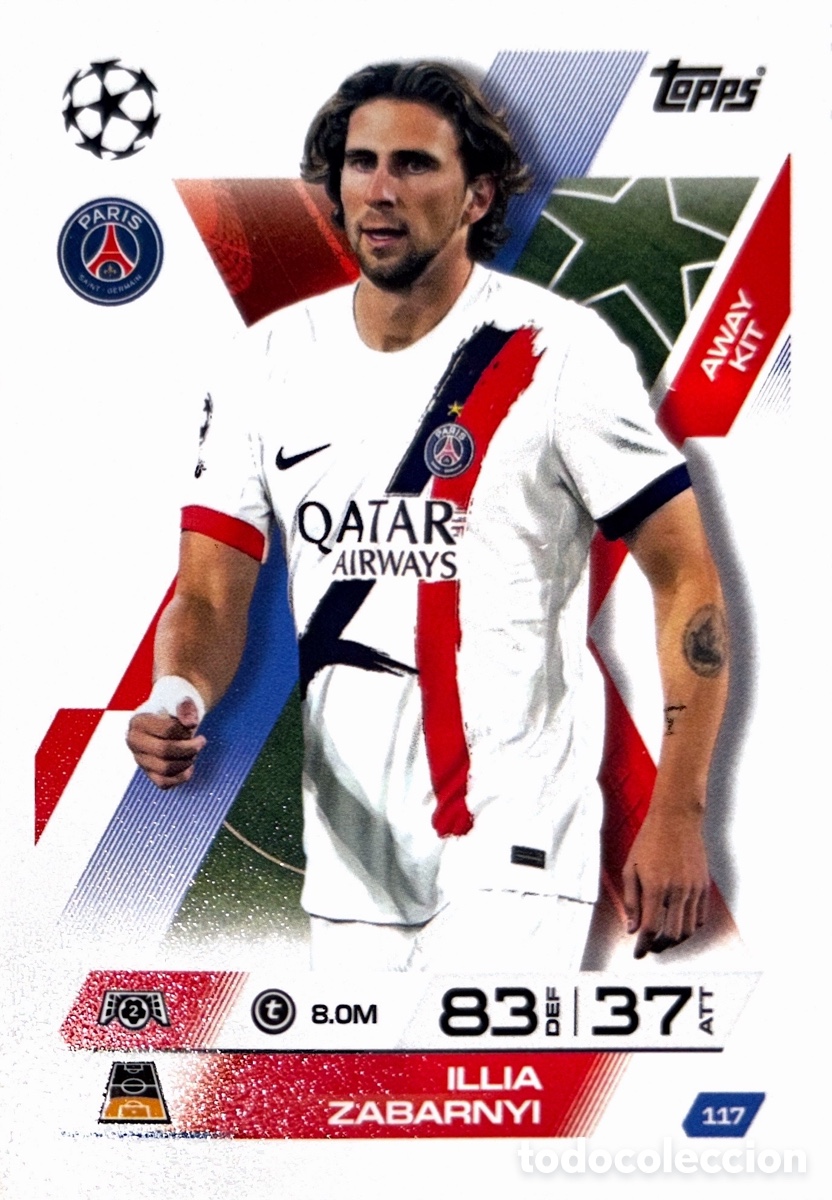 Football Stickers: 117. Illia Zabeyni - PSG- (MATCH ATTAX EXTRA CHAMPIONS LEAGUE 2025/26) TOPPS