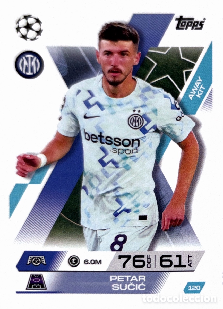 Fu&szlig;ball-Sticker: 120. Petar Sucic - Inter de Mil&aacute;n - (MATCH ATTAX EXTRA CHAMPIONS LEAGUE 2025/26) TOPPS
