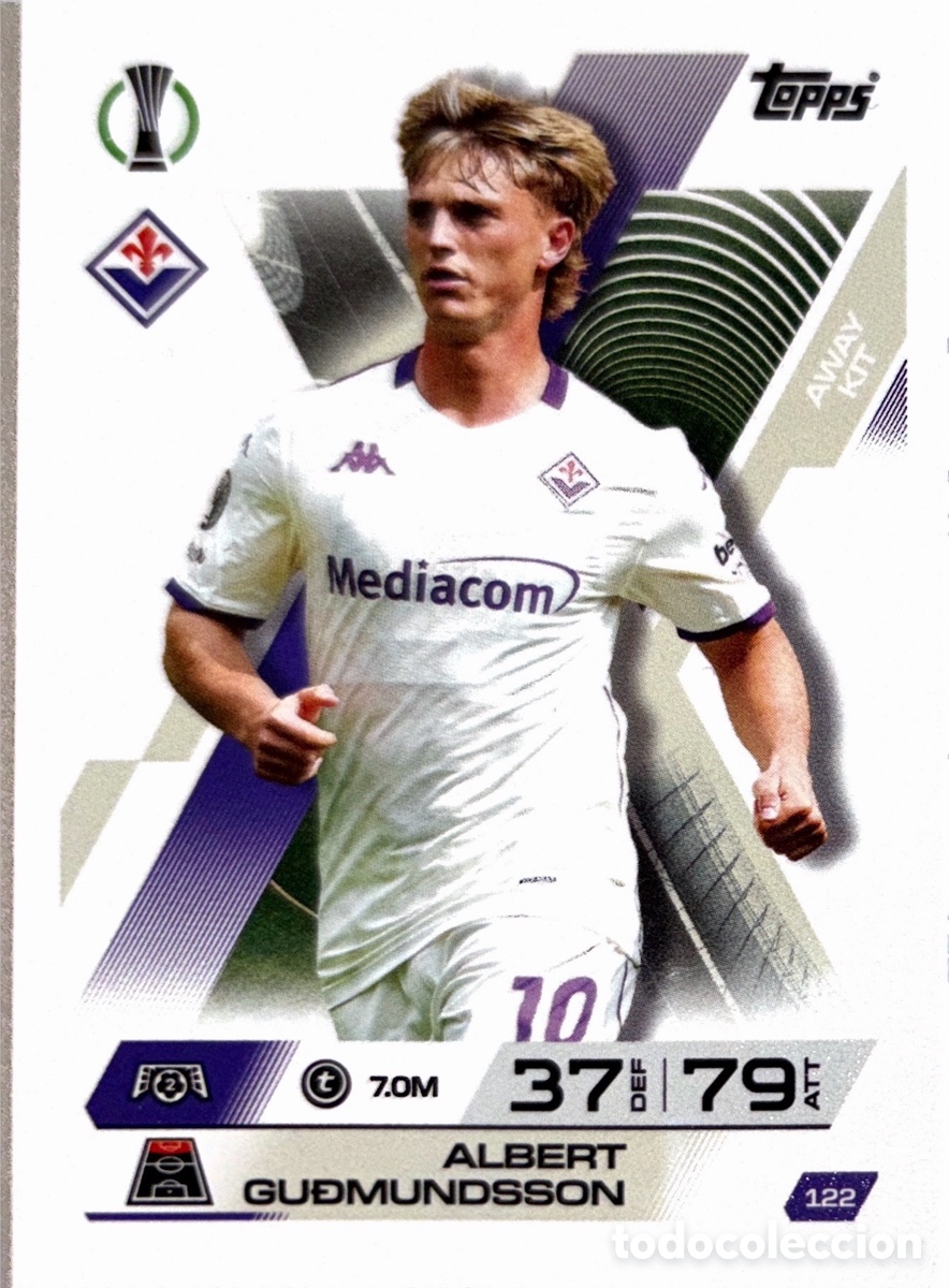 Fu&szlig;ball-Sticker: 122. Albert Gudmundsson - ACF Fiorentina - (MATCH ATTAX EXTRA CHAMPIONS LEAGUE 2025/26) TOPPS