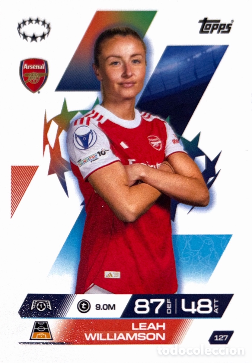 Football Stickers: 127. Leah Williamson - Arsenal - (MATCH ATTAX EXTRA CHAMPIONS LEAGUE 2025/26) TOPPS