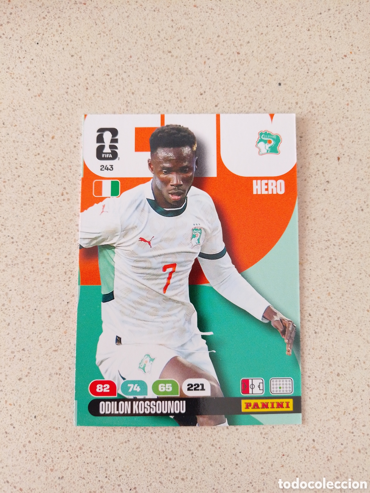 Cromos de F&uacute;tbol: CARTA N&Uacute;MERO 243 ODILON KOSSOUNOU COSTA DE MARFIL. ADRENALYN XL MUNDIAL 2026.