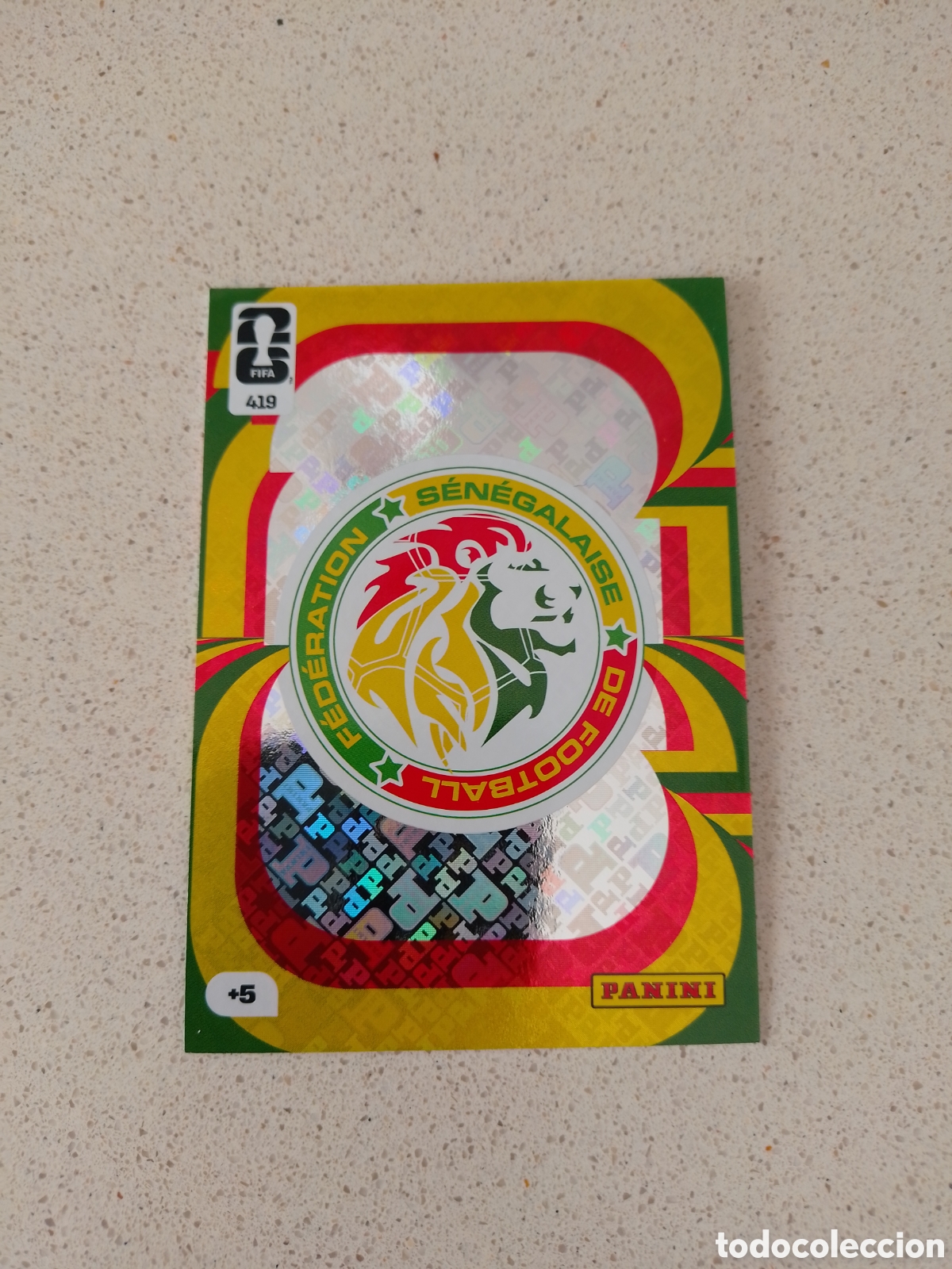 Cromos de F&uacute;tbol: CARTA N&Uacute;MERO 419 ESCUDO SENEGAL. ADRENALYN XL MUNDIAL 2026.