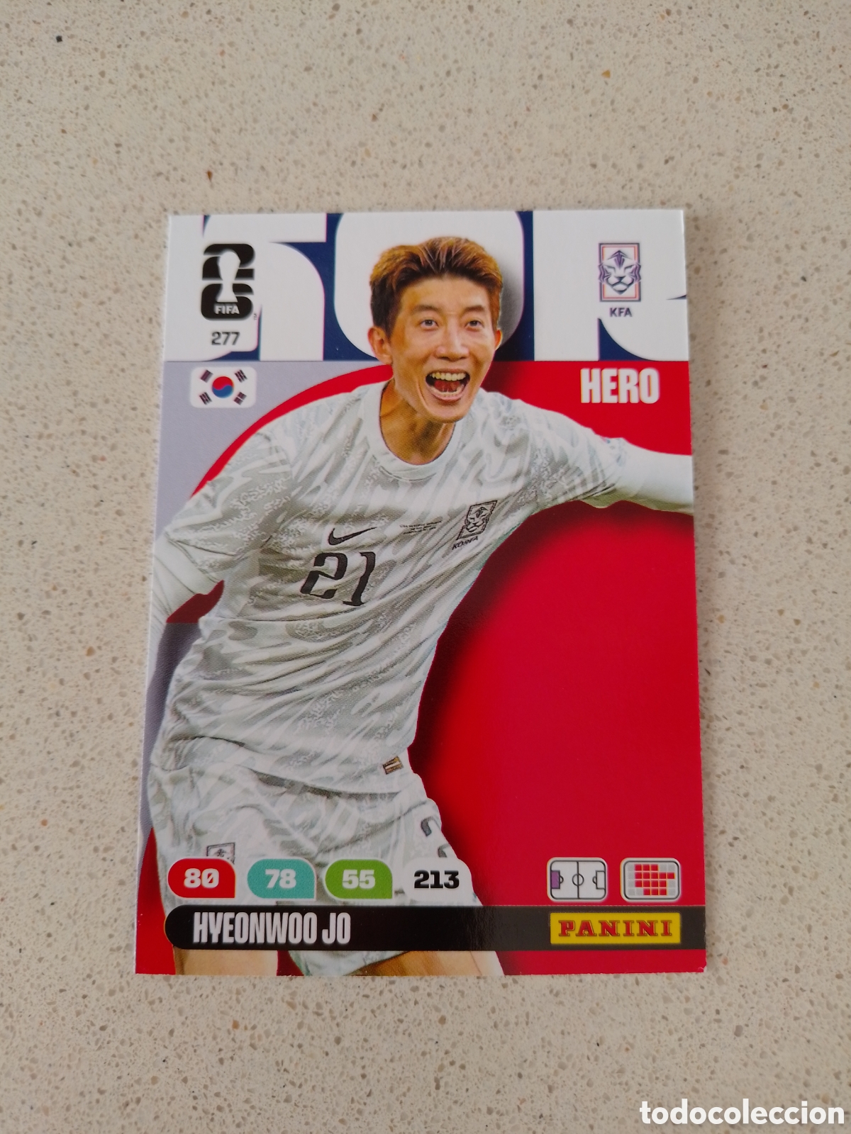 Cromos de F&uacute;tbol: CARTA N&Uacute;MERO 277 HYEONWOO JO COREA DEL SUR. ADRENALYN XL MUNDIAL 2026.
