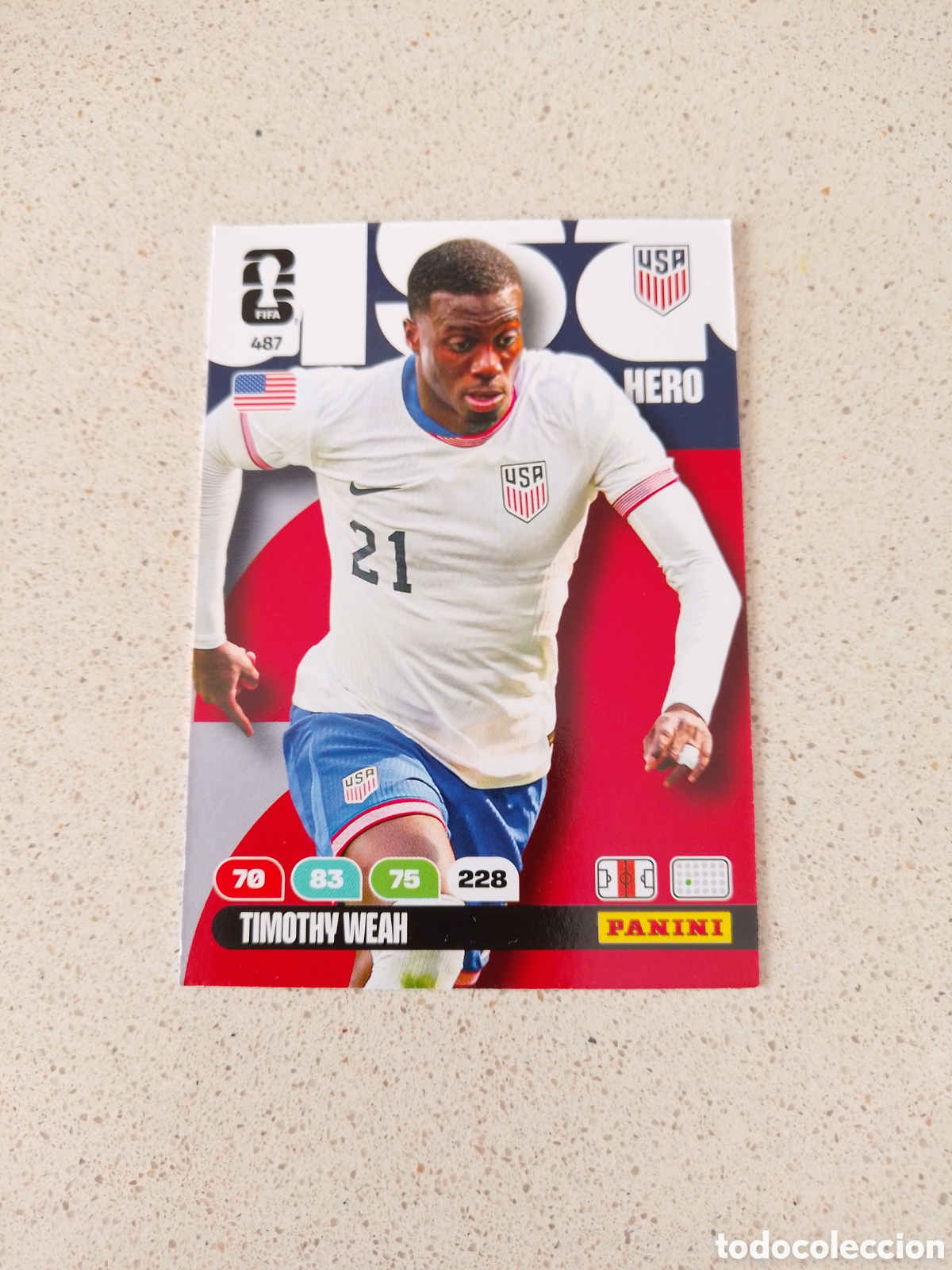 Cromos de F&uacute;tbol: CARTA N&Uacute;MERO 487 TIMOTHY WEAH USA. ADRENALYN XL MUNDIAL 2026.
