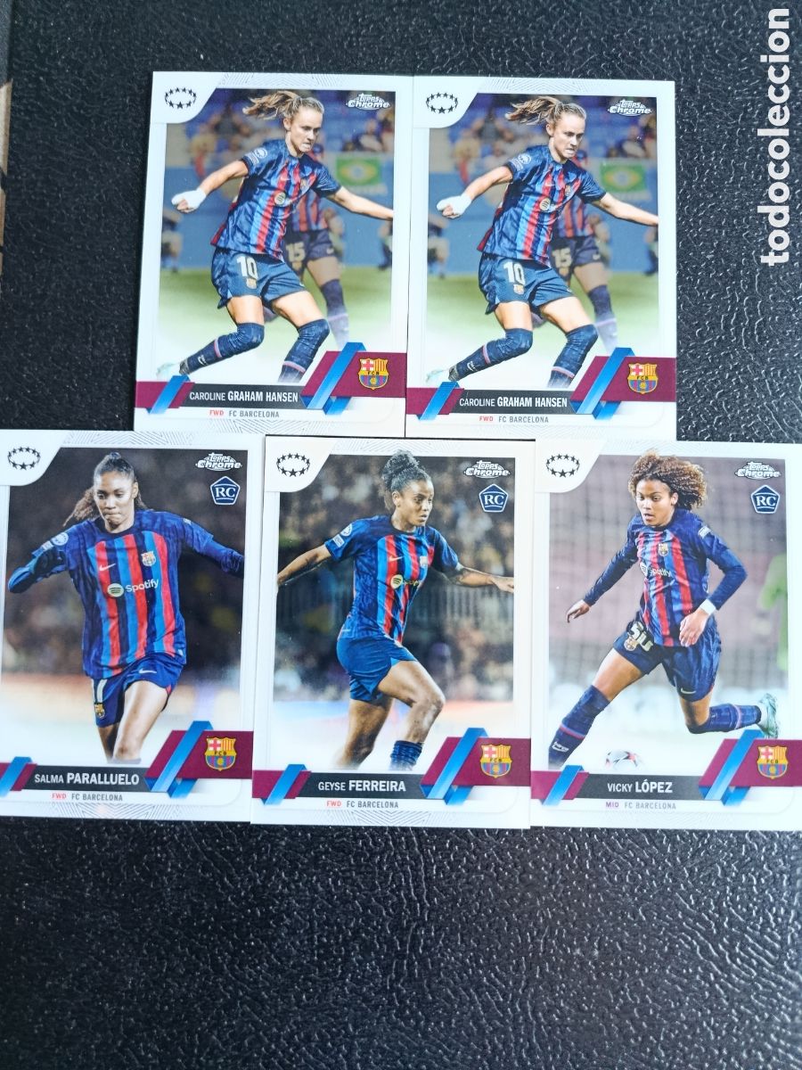 Cromos de F&uacute;tbol: 5 cromos FC BARCELONA WOMANS CHAMPINS LEAGUE 2022/23