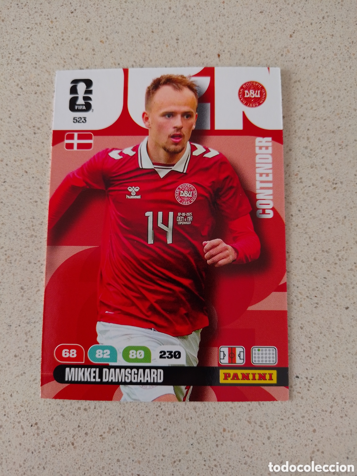Cromos de F&uacute;tbol: CARTA N&Uacute;MERO 523 MIKKEL DAMSGAARD DINAMARCA. ADRENALYN XL MUNDIAL 2026.