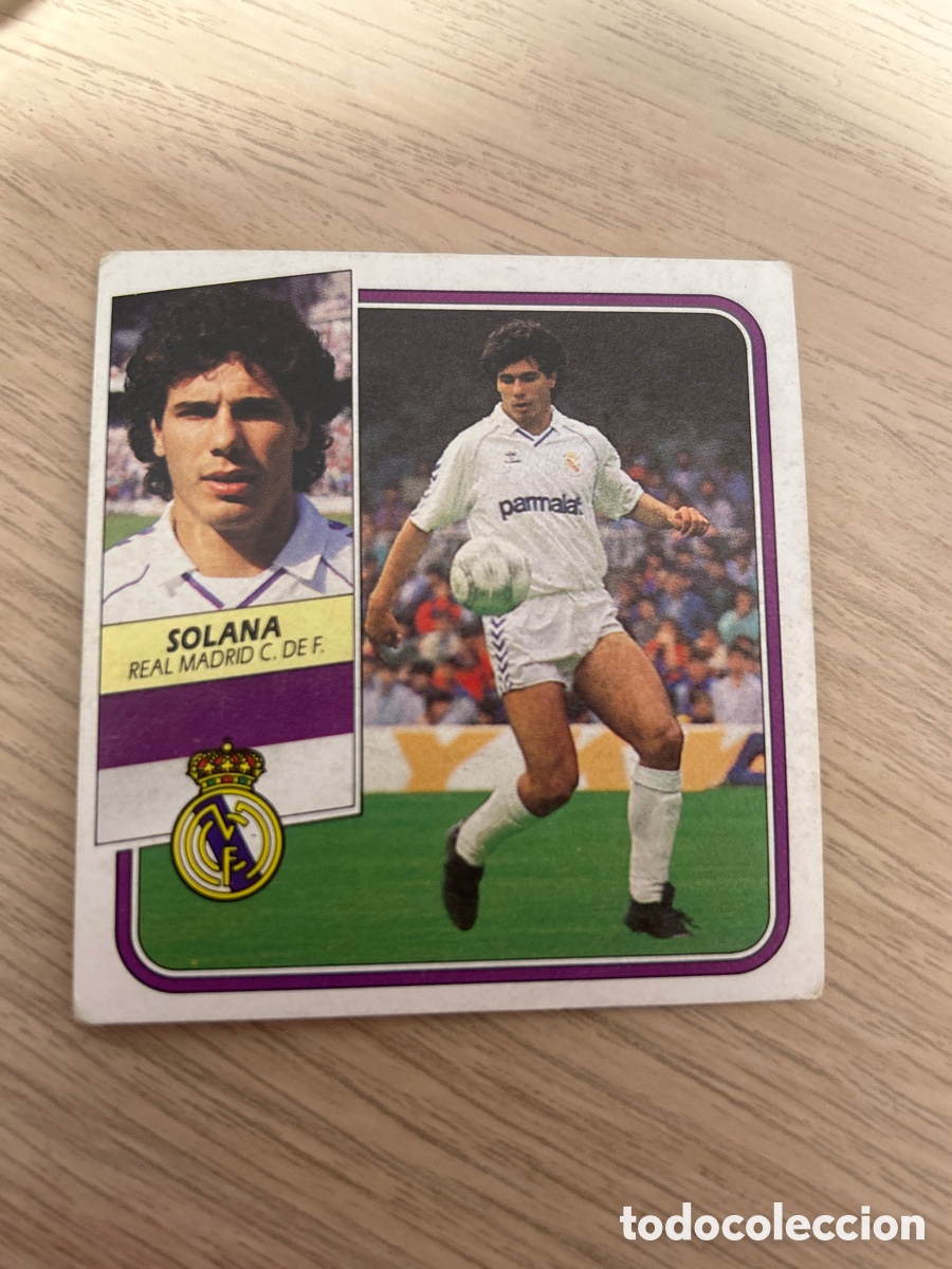 Cromos de F&uacute;tbol: SOLANA REAL MADRID LIGA ESTE 1989 1990 89 90 SIN PEGAR NUNCA PEGADO