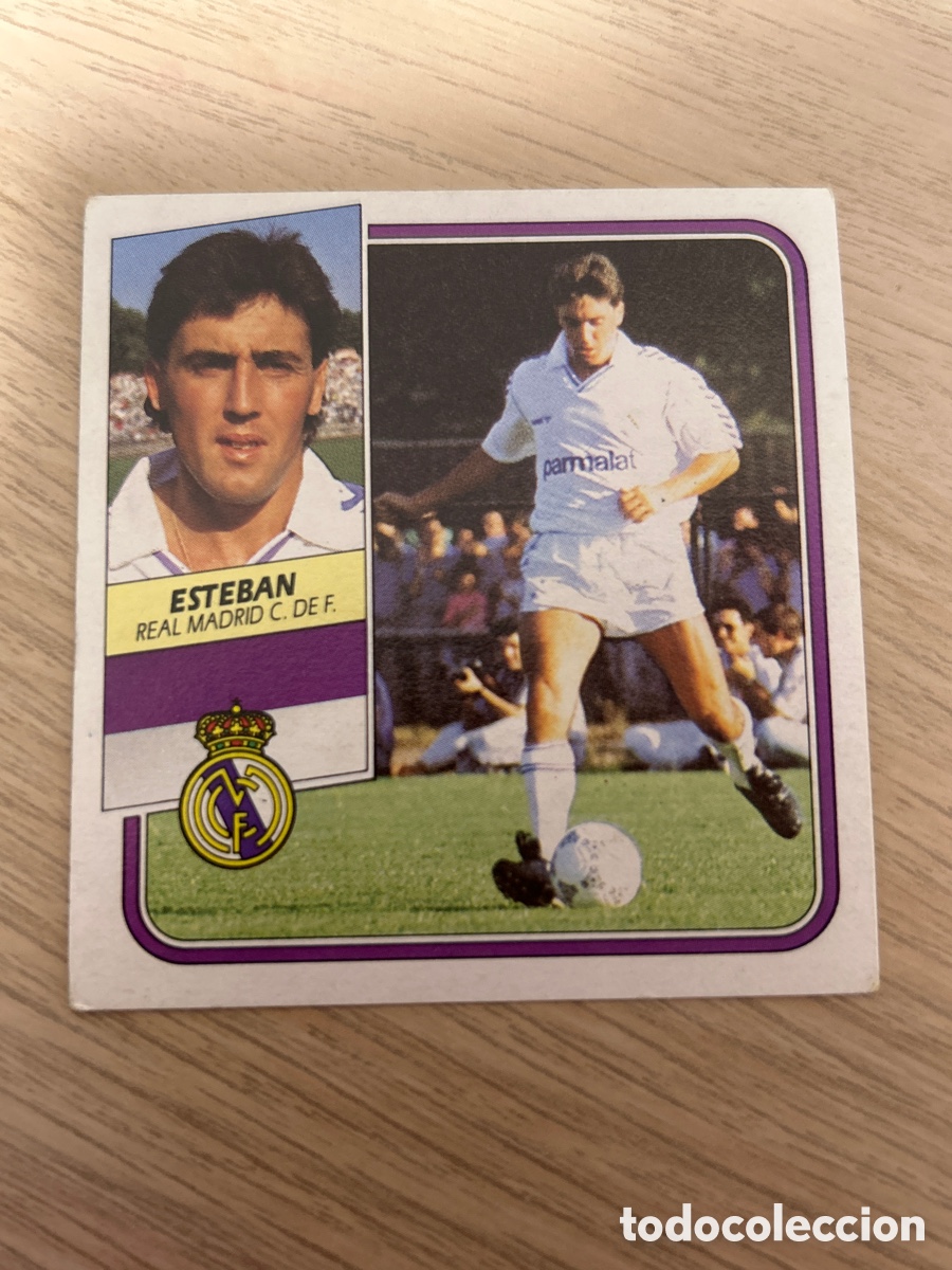 Cromos de F&uacute;tbol: ESTEBAN REAL MADRID LIGA ESTE 1989 1990 89 90 SIN PEGAR NUNCA PEGADO