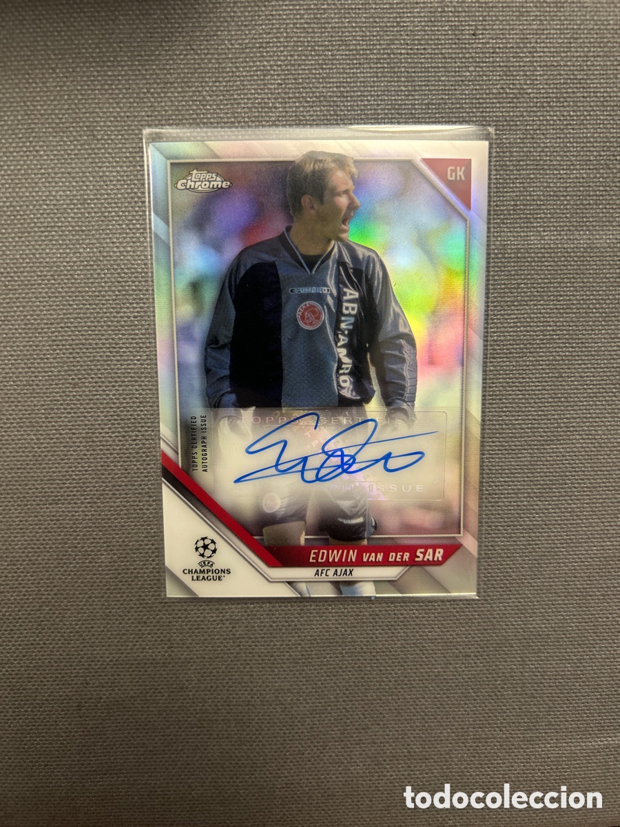 Cromos de F&uacute;tbol: Edwin van der Sar CA-EV Autograph Ajax Topps Chrome UCL Champions League 2021-22 21/22