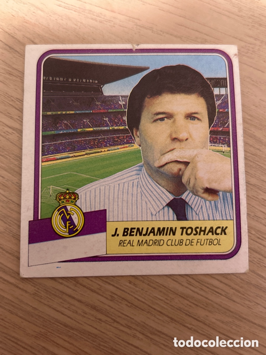 Cromos de F&uacute;tbol: BENJAMIN TOSHACK ENTRENADOR REAL MADRID LIGA ESTE 1989 1990 89 90 SIN PEGAR NUNCA PEGADO