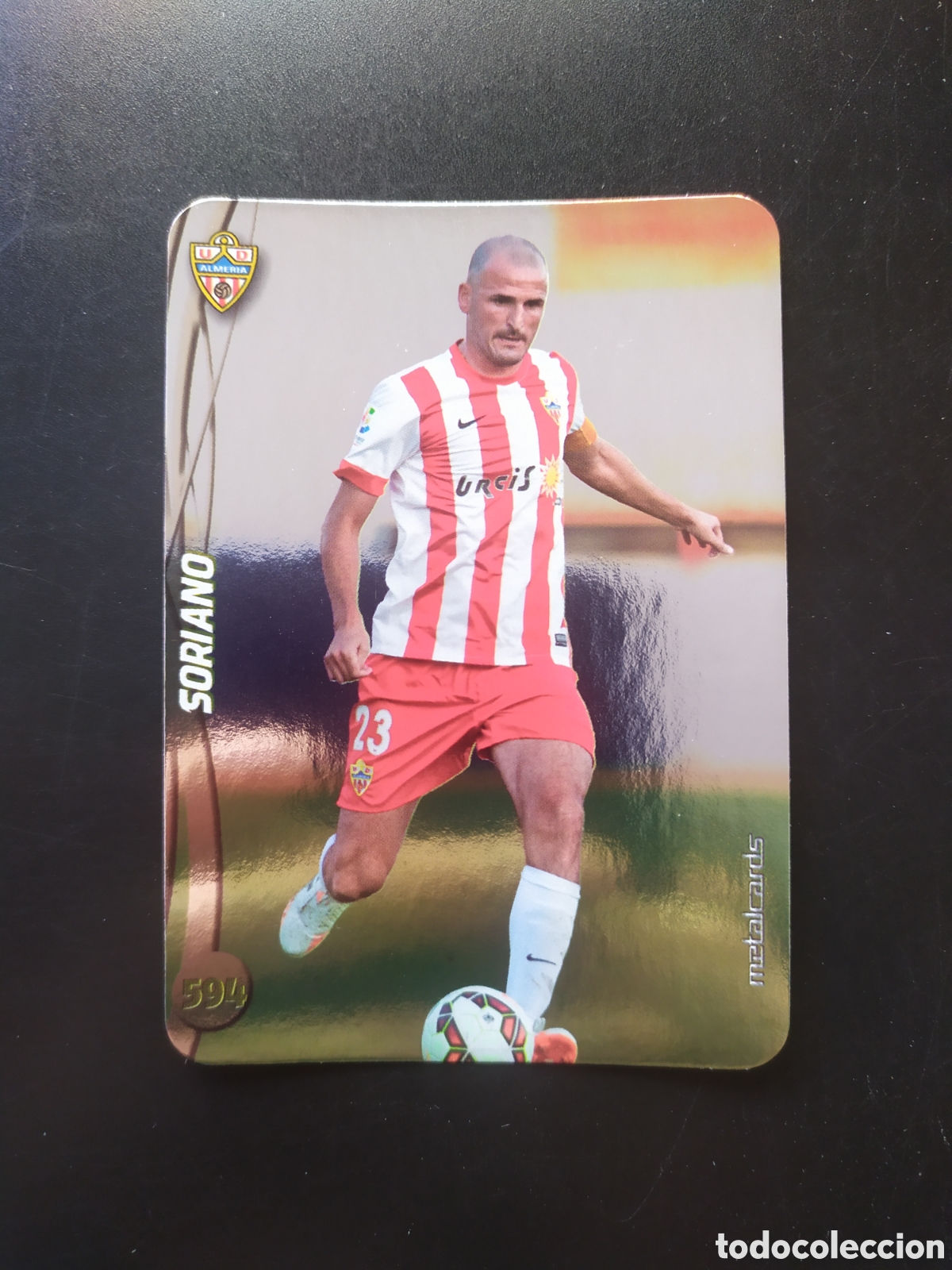 Figurine di Calcio: Mundicromo fichas Liga 2014 2015 14 15 Soriano top brillo liso n&deg; 594 Almer&iacute;a