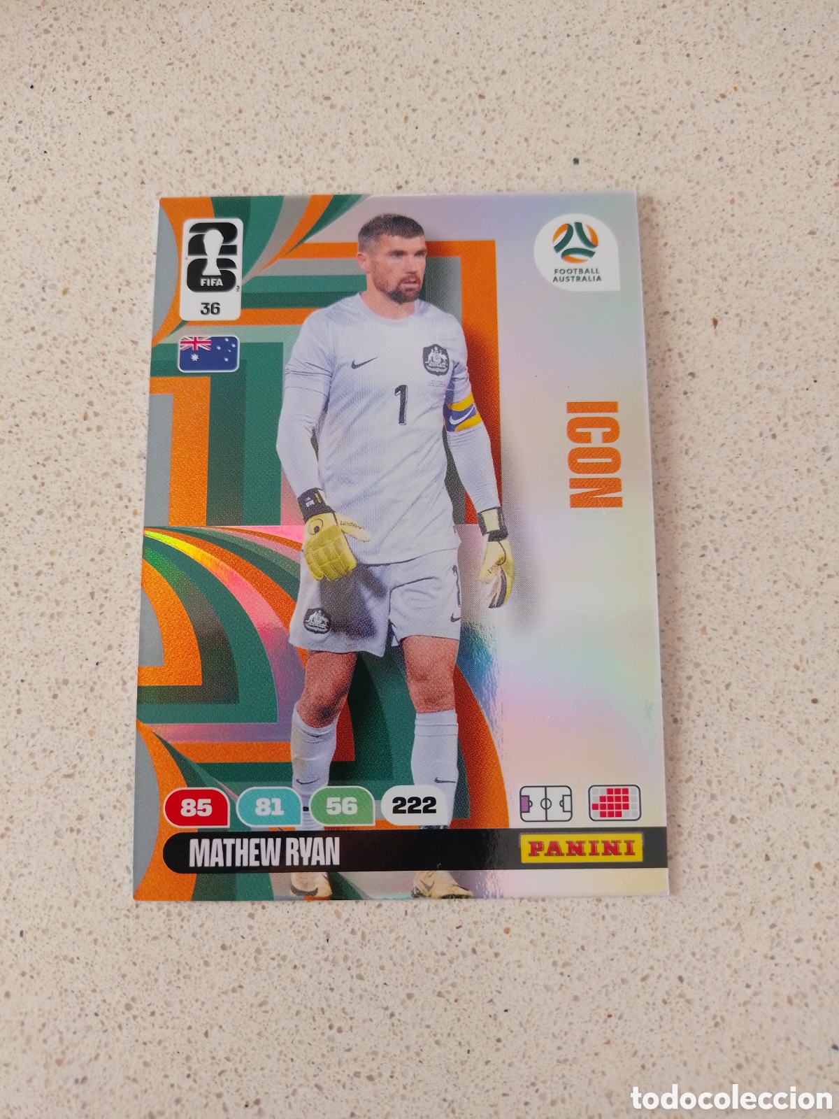 Cartes &agrave; collectionner de Football: CARTA ICON N&Uacute;MERO 36 MATHEW RYAN AUSTRALIA. ADRENALYN XL MUNDIAL 2026.