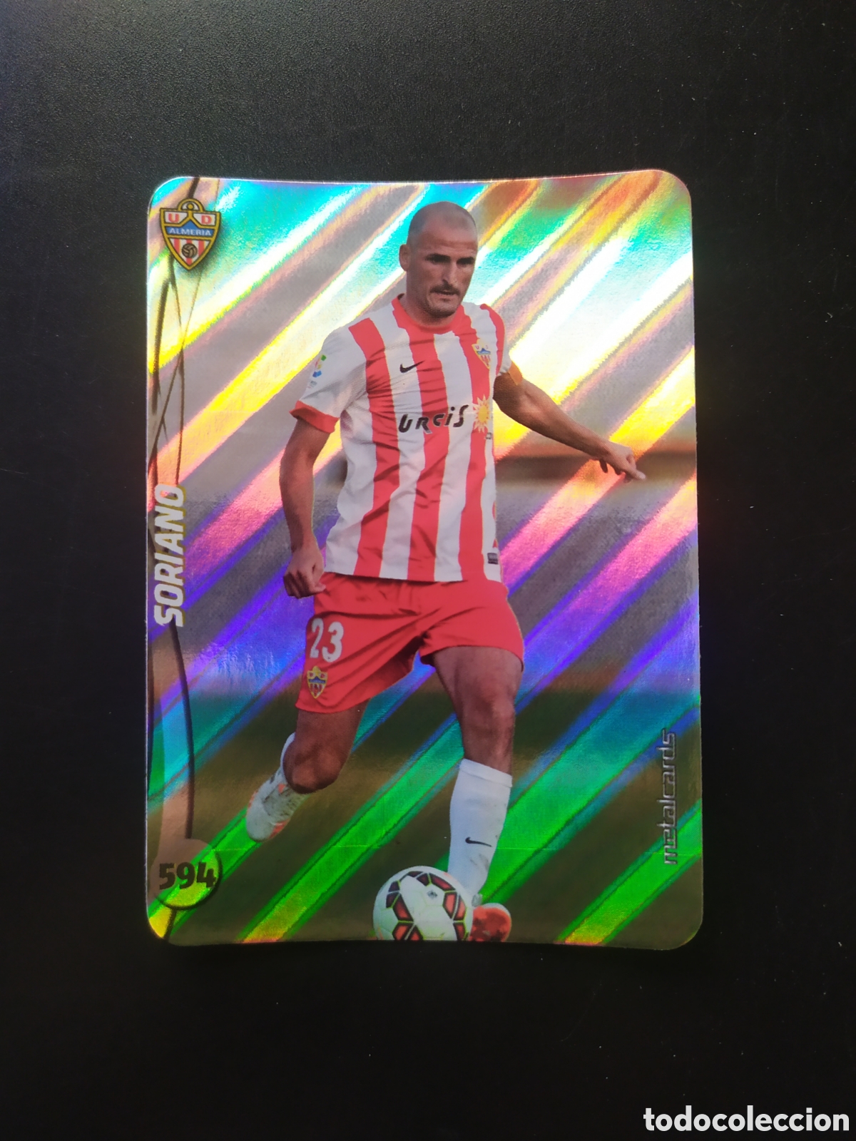 Cartes &agrave; collectionner de Football: Mundicromo fichas Liga 2014 2015 14 15 Soriano top brillo rayas n&deg; 594 Almer&iacute;a
