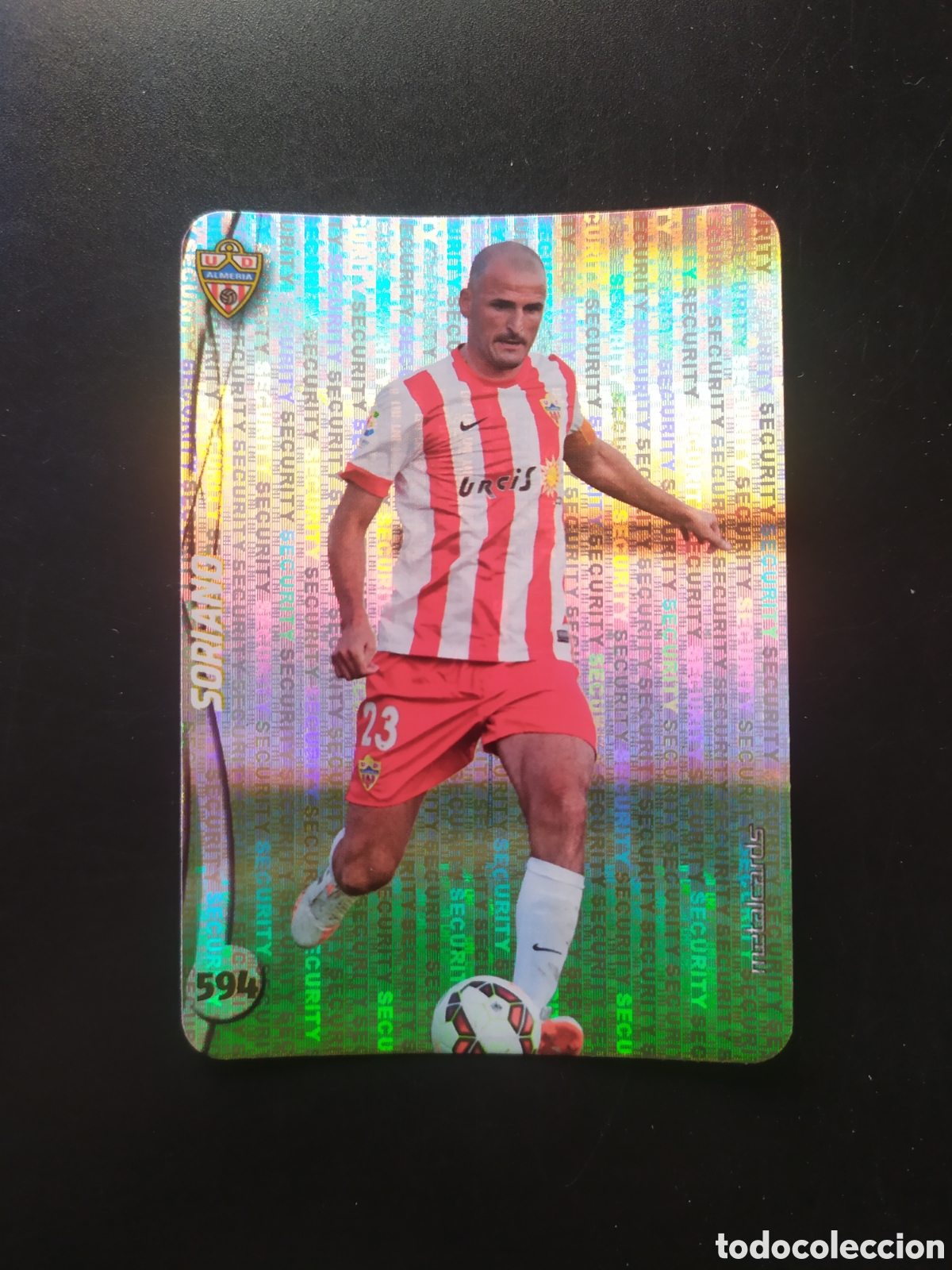 Cromos de F&uacute;tbol: Mundicromo fichas Liga 2014 2015 14 15 Soriano top brillo security n&deg; 594 Almer&iacute;a