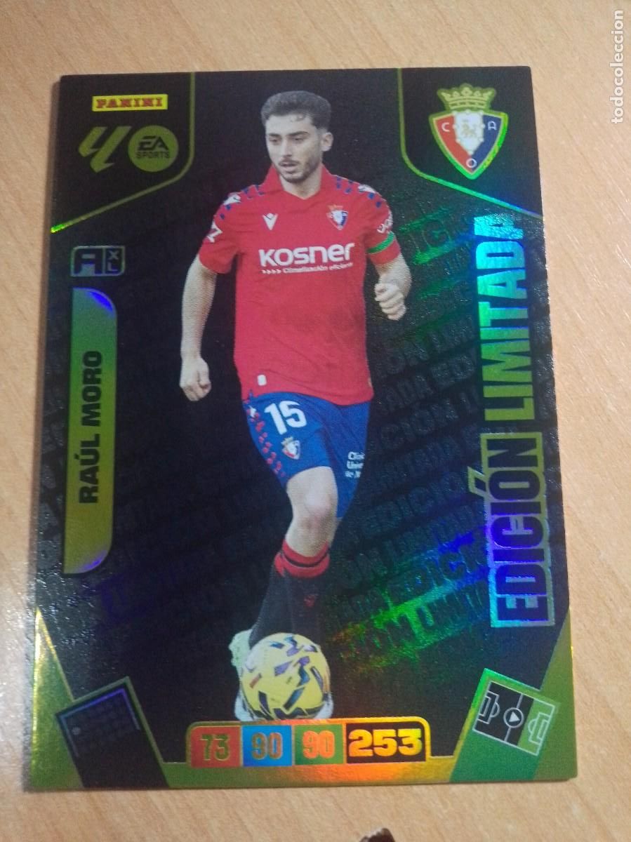 Cromos de F&uacute;tbol: RAUL MORRO EDICI&Oacute;N LIMITADA DEL OSASUNA 25 26 ADRENALYN XL 2025 2026 NUEVO
