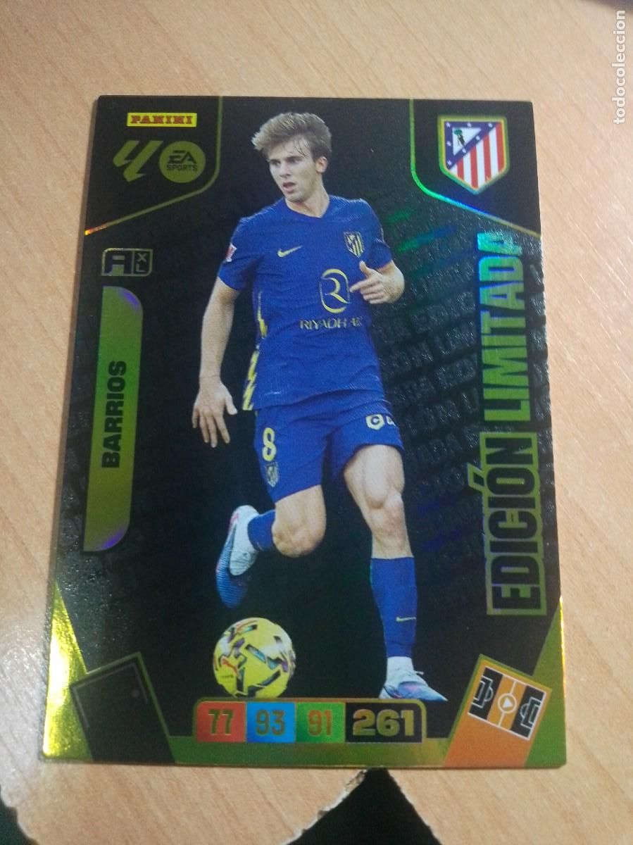 Cromos de F&uacute;tbol: BARRIOS EDICI&Oacute;N LIMITADA DEL ATL&Eacute;TICO DE MADRID 25 26 ADRENALYN XL 2025 2026 NUEVO