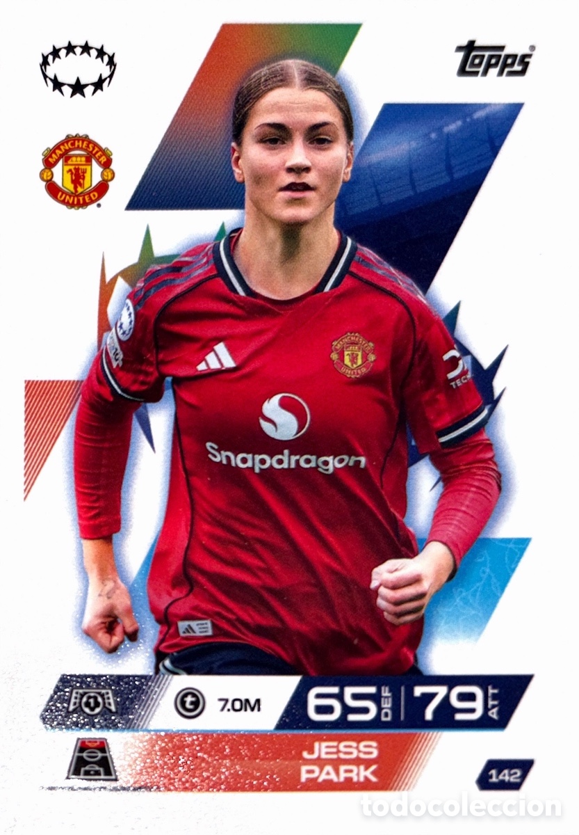Football Stickers: 142. Jess Park - Manchester United - (MATCH ATTAX EXTRA CHAMPIONS LEAGUE 2025/26) TOPPS
