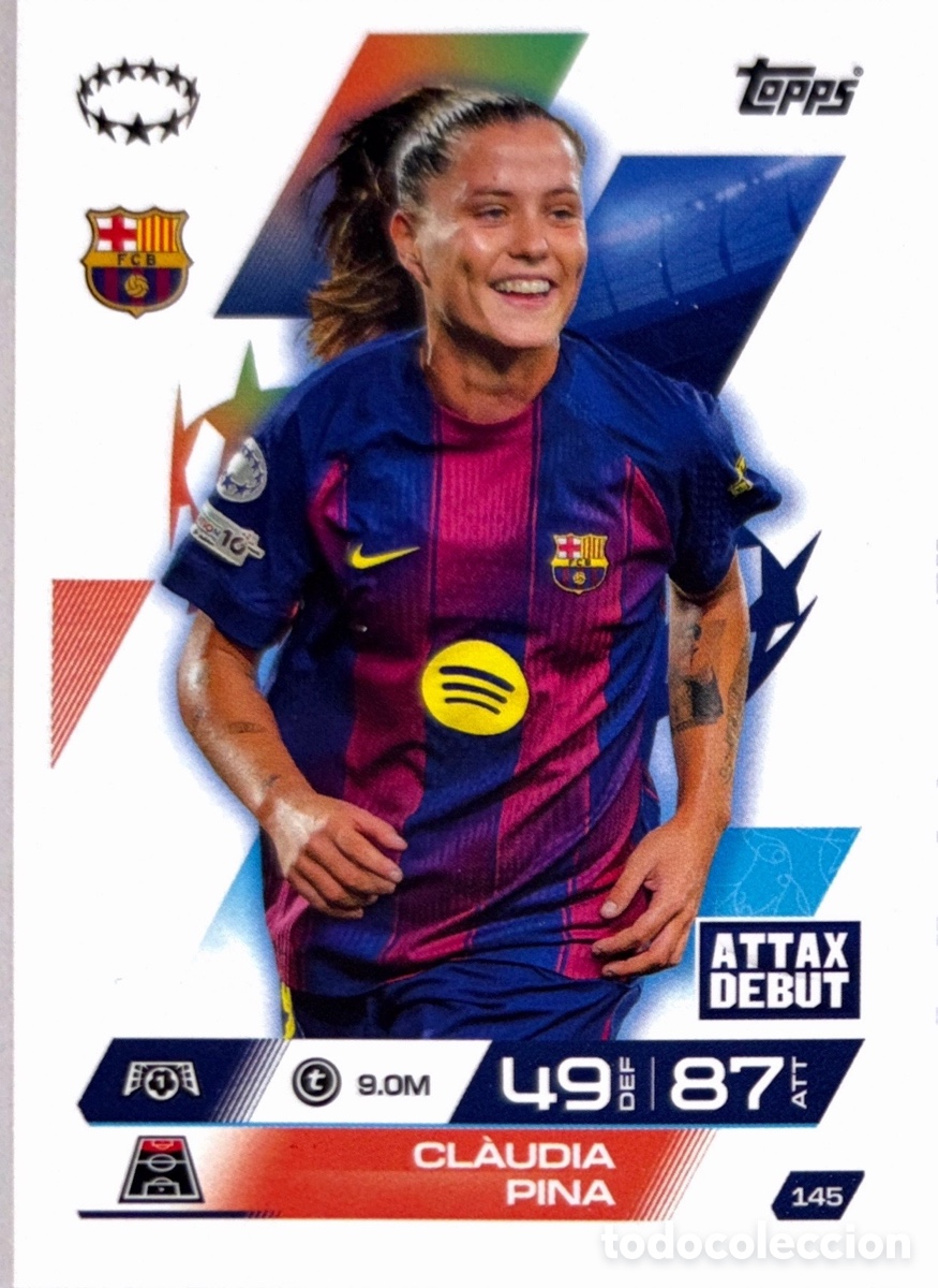 Figurine di Calcio: 145. Claudia Pina - FC Barcelona - (MATCH ATTAX EXTRA CHAMPIONS LEAGUE 2025/26) TOPPS