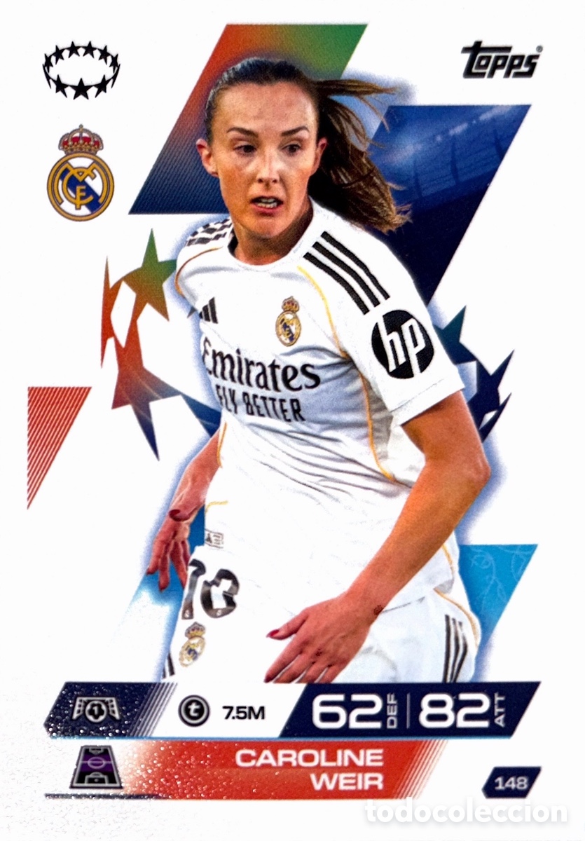 Figurine di Calcio: 148. Caroline Weir - Real Madrid CF - (MATCH ATTAX EXTRA CHAMPIONS LEAGUE 2025/26) TOPPS