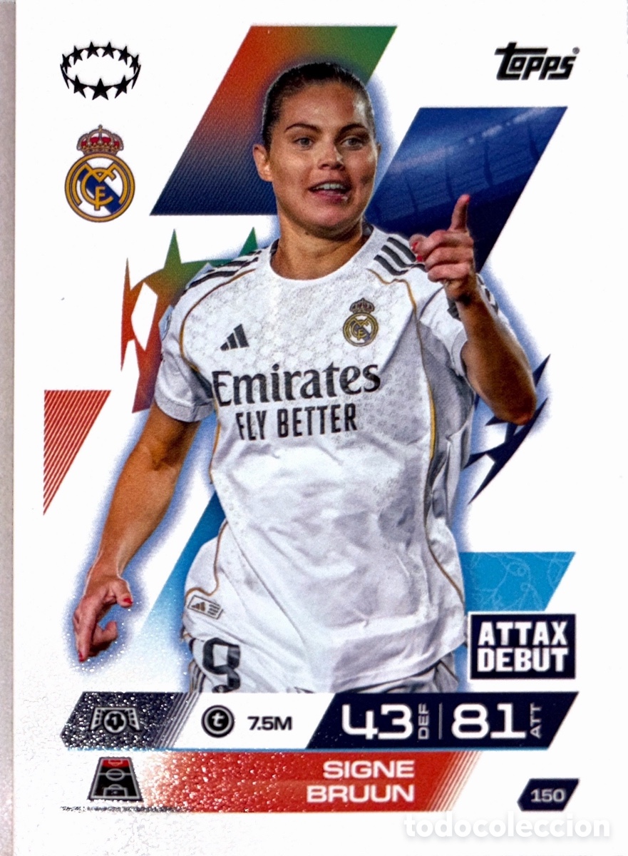Figurine di Calcio: 150. Signe Bruun - Real Madrid CF - (MATCH ATTAX EXTRA CHAMPIONS LEAGUE 2025/26) TOPPS