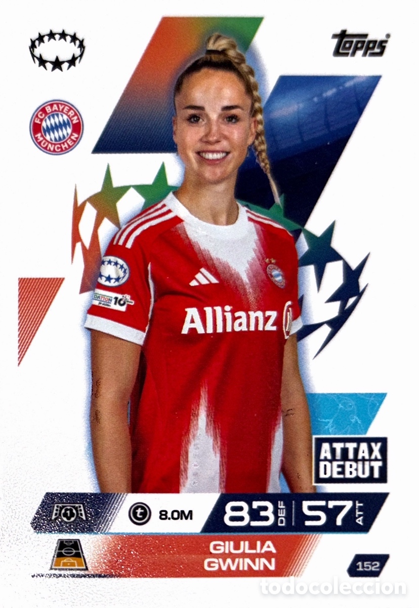 Figurine di Calcio: 152. Giulia Gwinn - Bayern Munich - (MATCH ATTAX EXTRA CHAMPIONS LEAGUE 2025/26) TOPPS