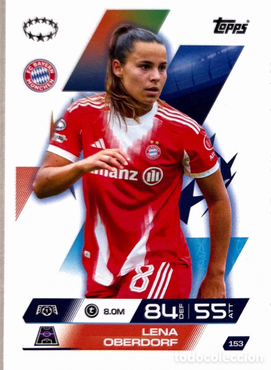 Figurine di Calcio: 153. Lena Oberdorf - Bayern Munich - (MATCH ATTAX EXTRA CHAMPIONS LEAGUE 2025/26) TOPPS