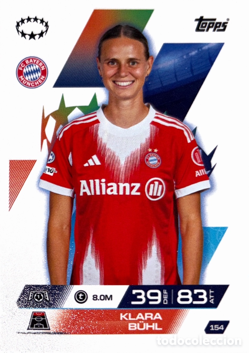 Figurine di Calcio: 154. Kiara B&uuml;hl - Bayern Munich -(MATCH ATTAX EXTRA CHAMPIONS LEAGUE 2025/26) TOPPS