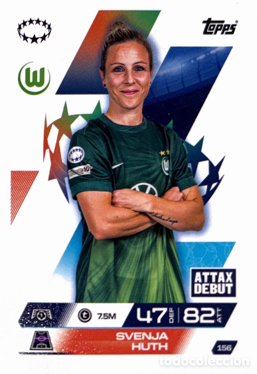 Figurine di Calcio: 156. Svenja Huth - VfL Wolfsburg - (MATCH ATTAX EXTRA CHAMPIONS LEAGUE 2025/26) TOPPS