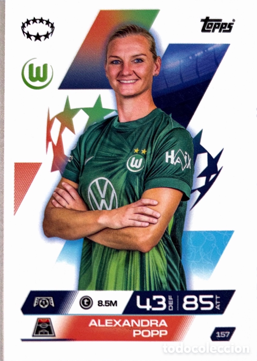 Figurine di Calcio: 157. Alexandra Popp - VfL Wolfsburg -(MATCH ATTAX EXTRA CHAMPIONS LEAGUE 2025/26) TOPPS