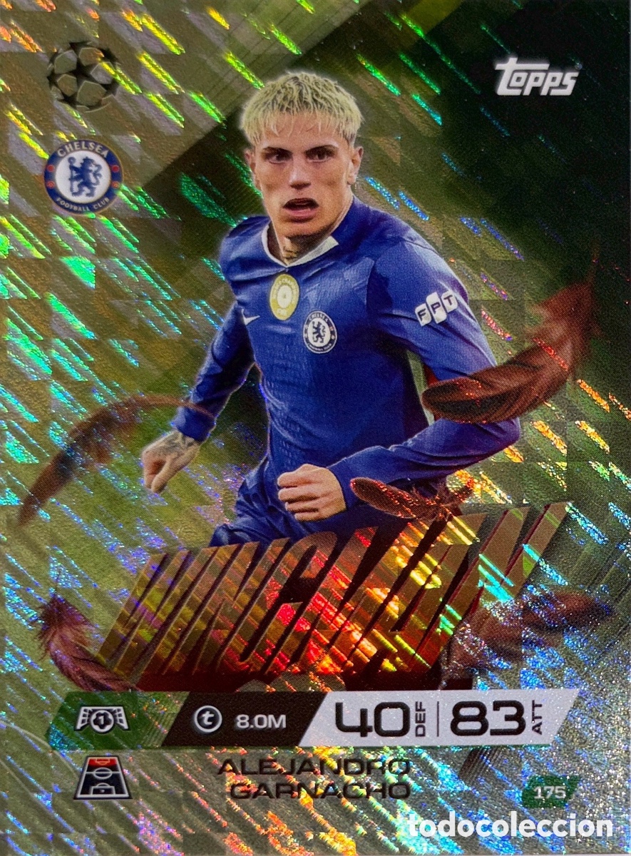 Football Stickers: 175. Alejandro Garnacho - Chelsea - (Wingman) MATCH ATTAX EXTRA CHAMPIONS LEAGUE 2025/26(TOPPS)