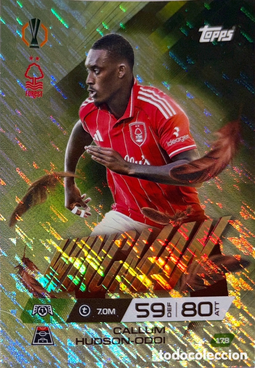 Football Stickers: 178. Callum Hudson-Odoi- Nottingham Forest (Wingman) MATCH ATTAX EXTRA CHAMPIONS LEAGUE 2025/26