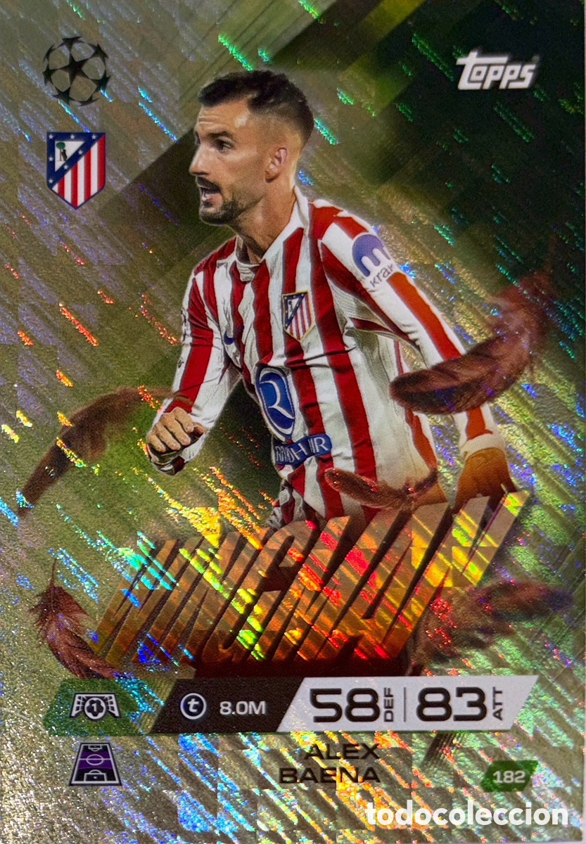 Football Stickers: 182. &Aacute;lex Baena - Atl&eacute;tico de Madrid - (Wingman) MATCH ATTAX EXTRA CHAMPIONS LEAGUE 2025/26 (TOPPS)