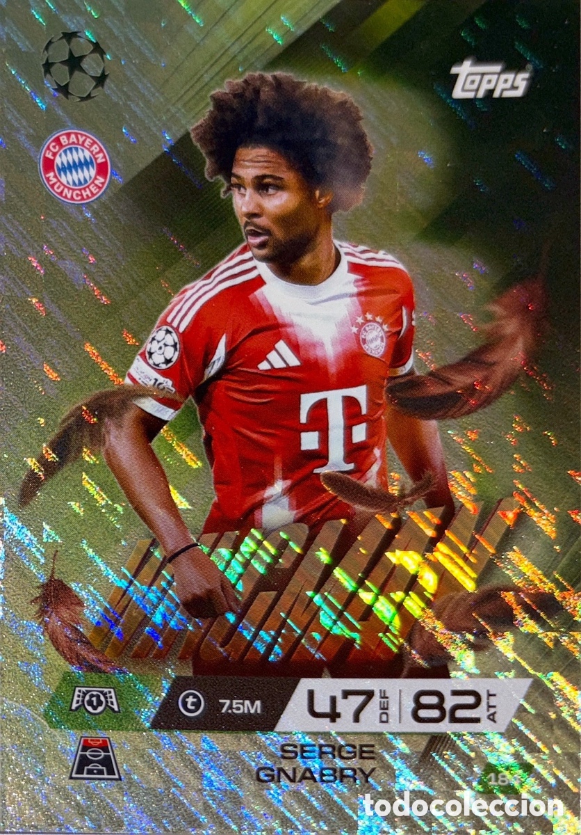 Football Stickers: 184. Serge Gnabry - Bayern Munich - (Wingman) MATCH ATTAX EXTRA CHAMPIONS LEAGUE 2025/26 (TOPPS)