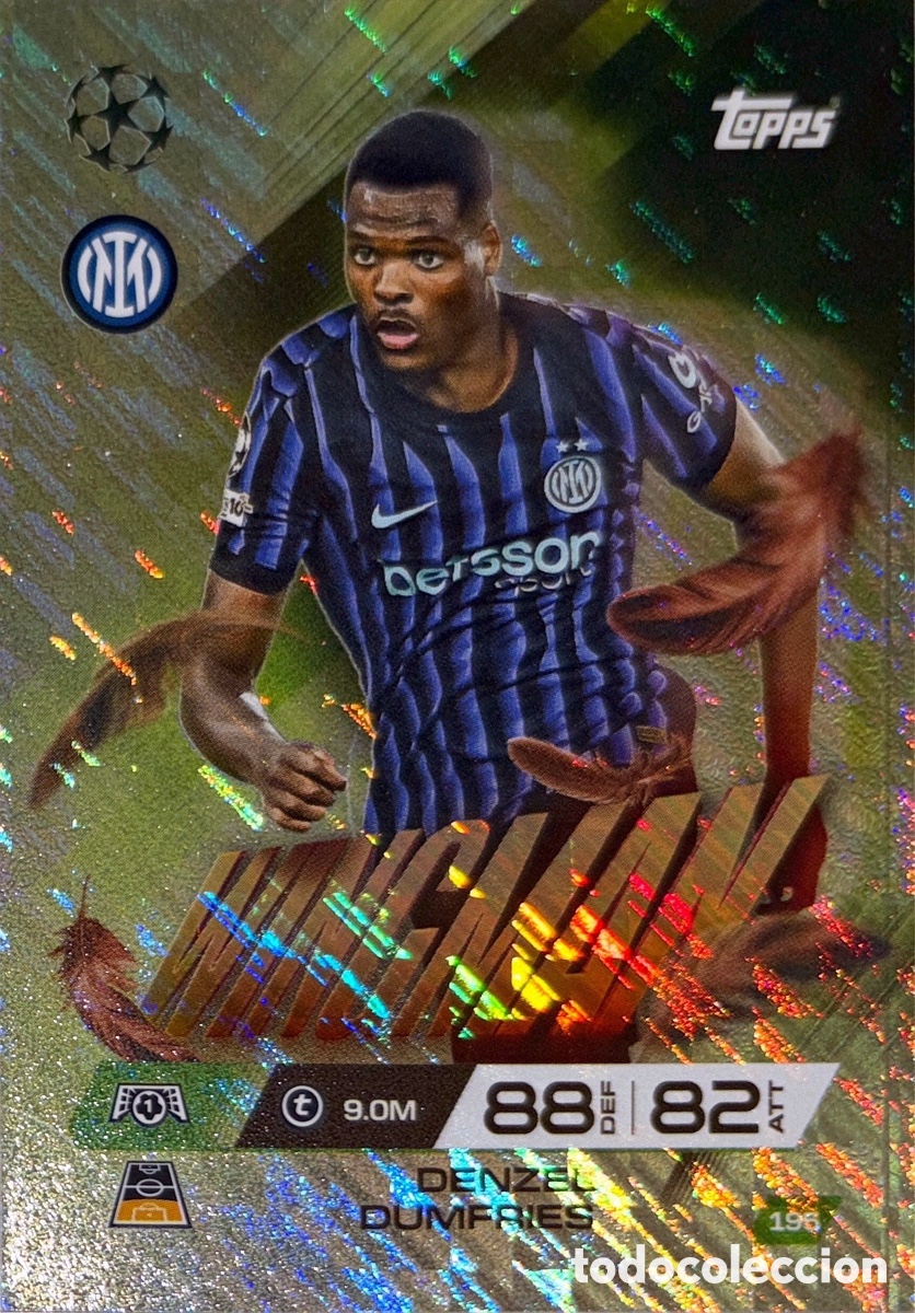 Cromos de F&uacute;tbol: 195. Denzel Dumfries - Inter de Mil&aacute;n - (Wingman) MATCH ATTAX EXTRA CHAMPIONS LEAGUE 2025/26 (TOPPS)