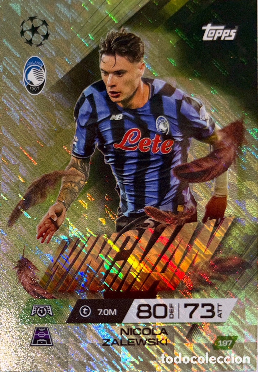Cromos de F&uacute;tbol: 197. Nicola Zalewski - Atalanta - (Wingman) MATCH ATTAX EXTRA CHAMPIONS LEAGUE 2025/26 (TOPPS)