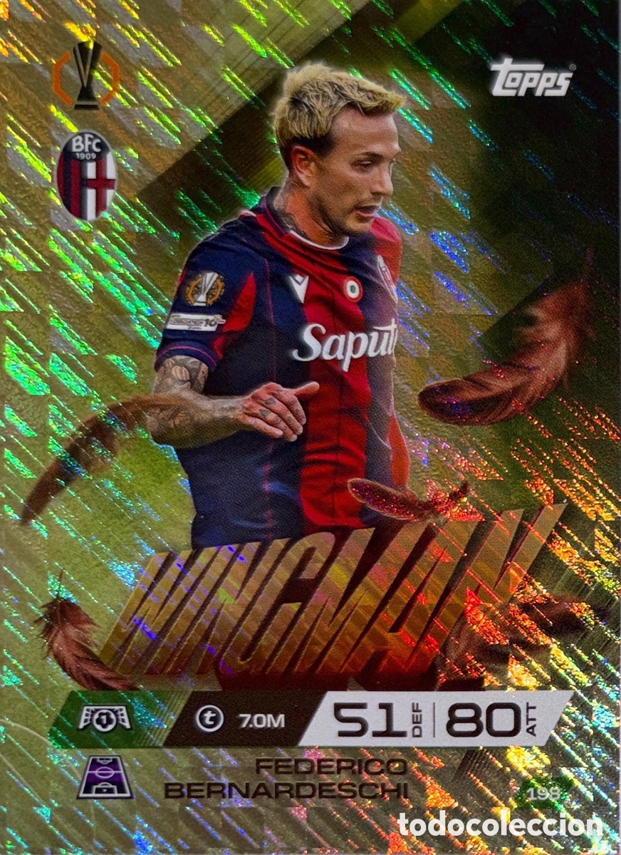 Cromos de F&uacute;tbol: 198. Federico Bernardeschi - Bolonia- (Wingman) MATCH ATTAX EXTRA CHAMPIONS LEAGUE 2025/26 (TOPPS)