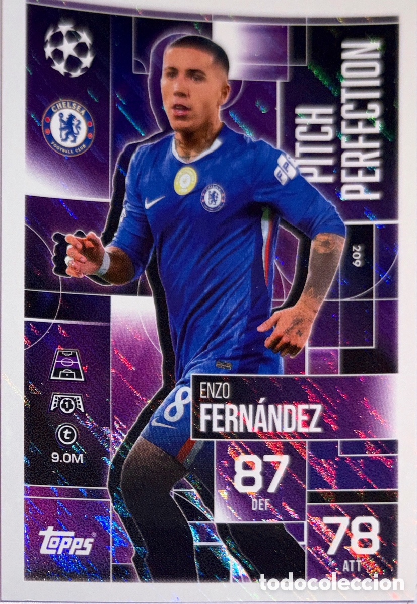 Cromos de F&uacute;tbol: 209. Enzo Fern&aacute;ndez - Chelsea - (Pitch Perfection) MATCH ATTAX EXTRA CHAMPIONS LEAGUE 2025/26