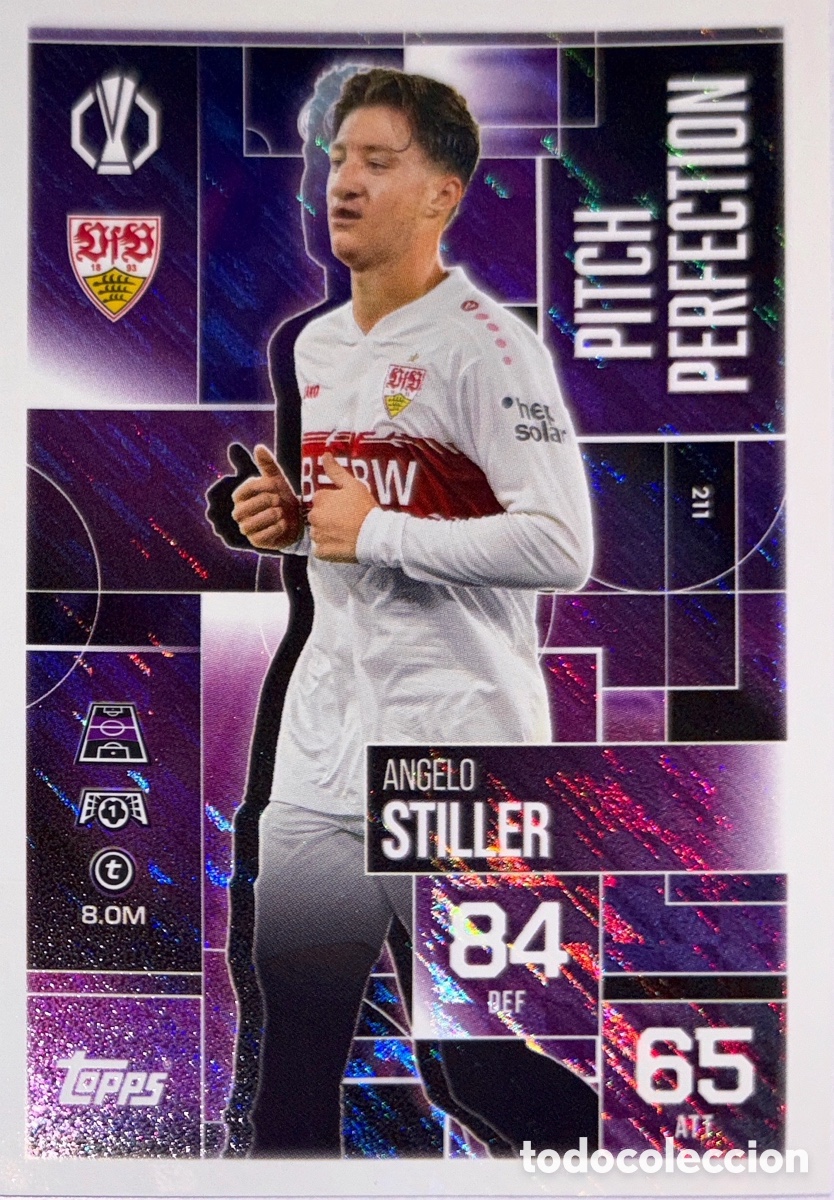 Cromos de F&uacute;tbol: 211. Angelo Stiller - Stuttgart - (Pitch Perfection) MATCH ATTAX EXTRA CHAMPIONS LEAGUE 2025/26