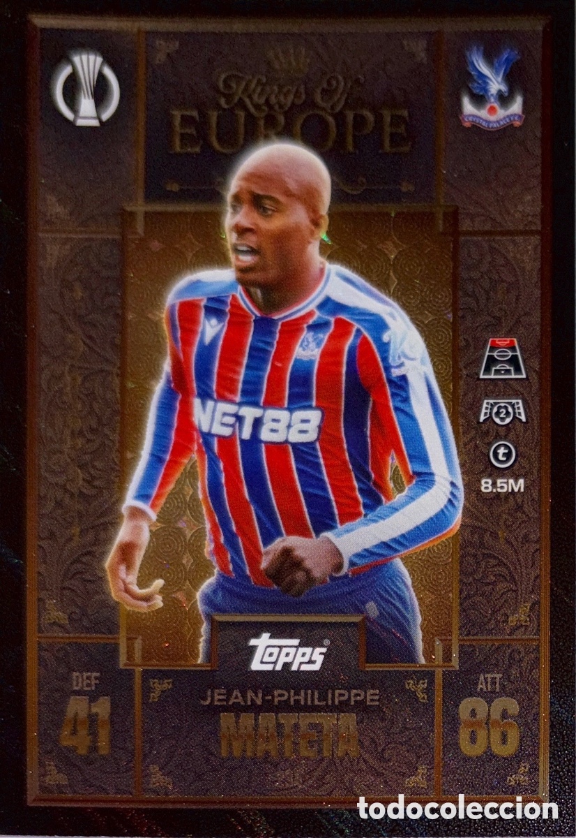 Football Stickers: 234. Jean-Philippe Mateta -Crystal Pala (Kings of Europe) MATCH ATTAX EXTRA CHAMPIONS LEAGUE 2025/26