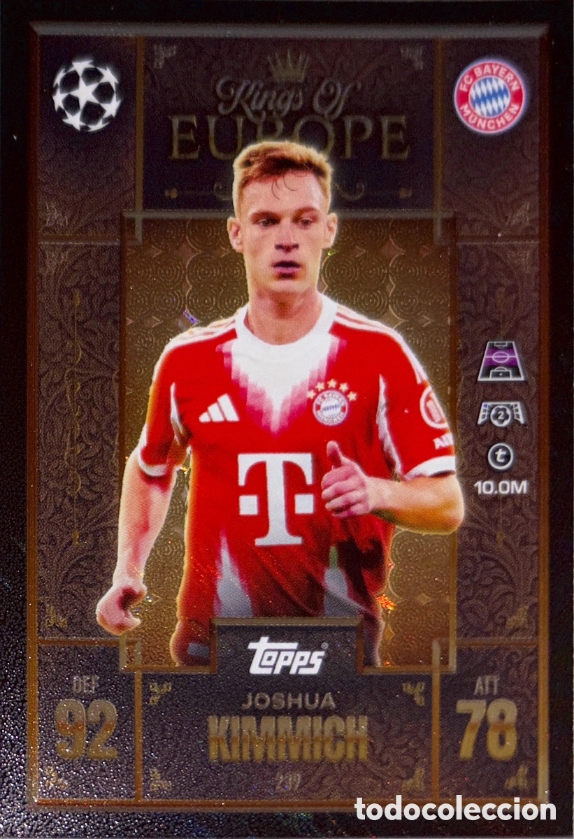Football Stickers: 239. Joshua Kimmich - Bayern Munich - (Kings of Europe) MATCH ATTAX EXTRA CHAMPIONS LEAGUE 2025/26